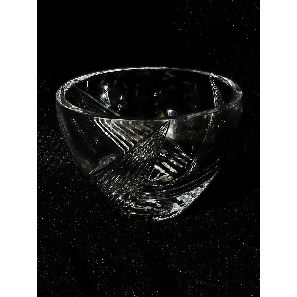 Montreux  24% Lead Crystal Candy Display Bowl Czech Republic 7
